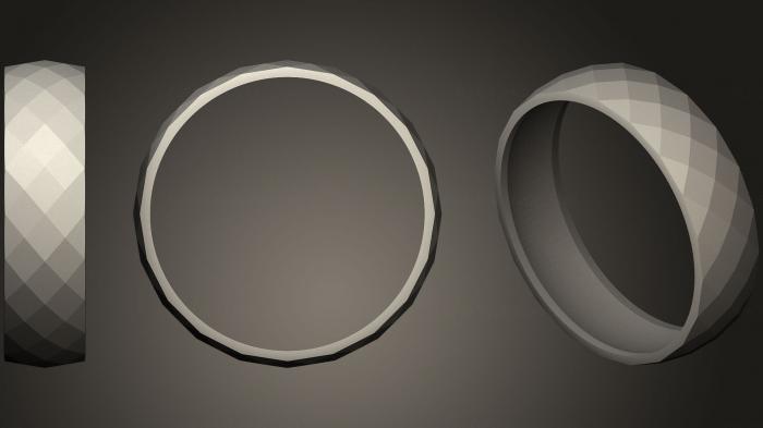 نموذج ثلاثي الأبعاد لآلة CNC خواتم مجوهرات خاتم بولي